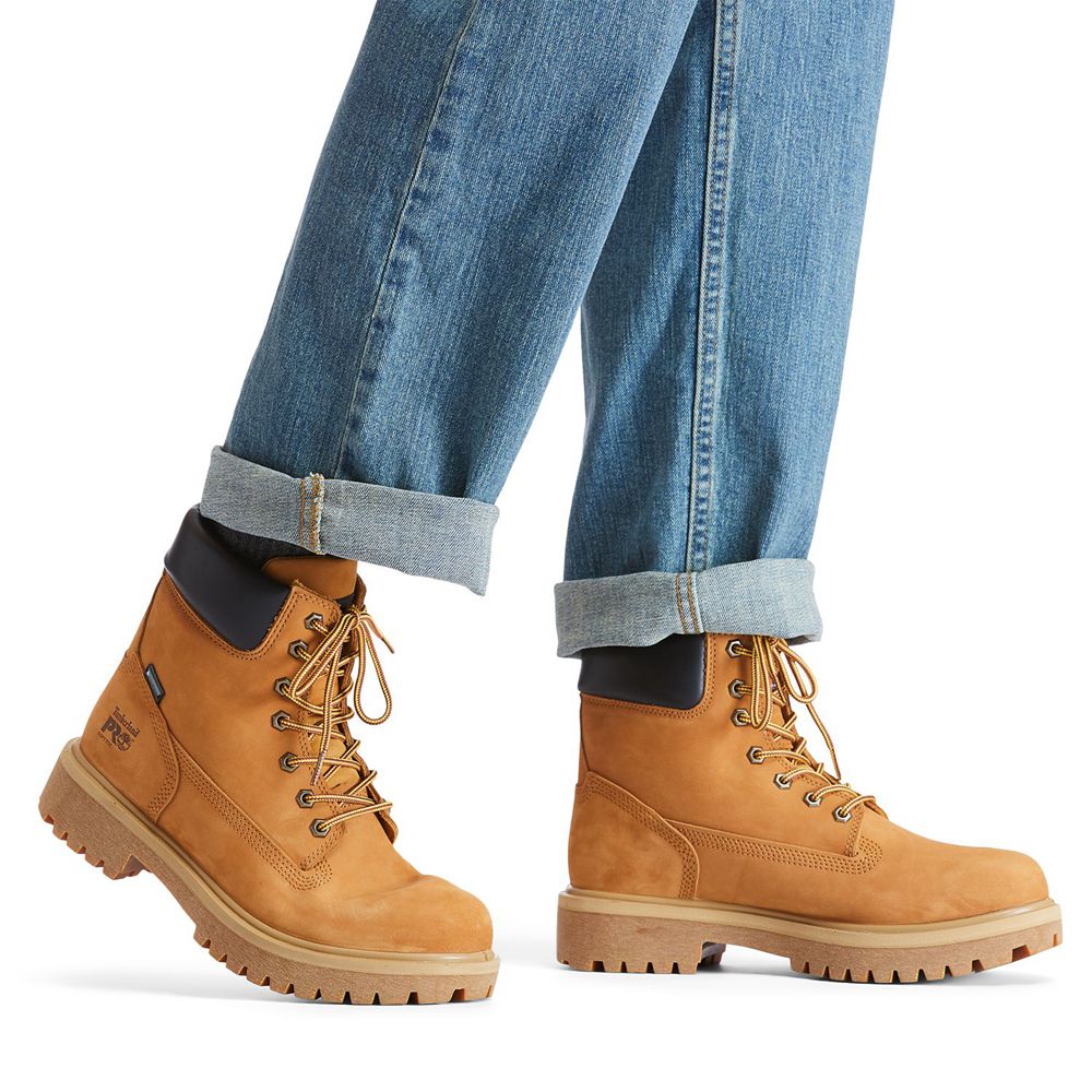 Timberland Pro Μποτακια Ανδρικα Καφε - Direct Attach 6\" Soft Toe - Greece 6059428-BQ